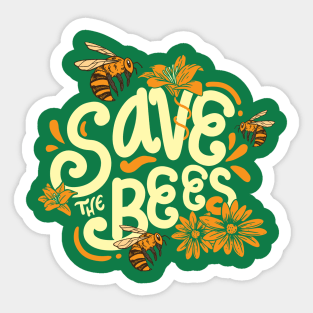 Save The Bees flowers nature honey bee lovers gift Sticker